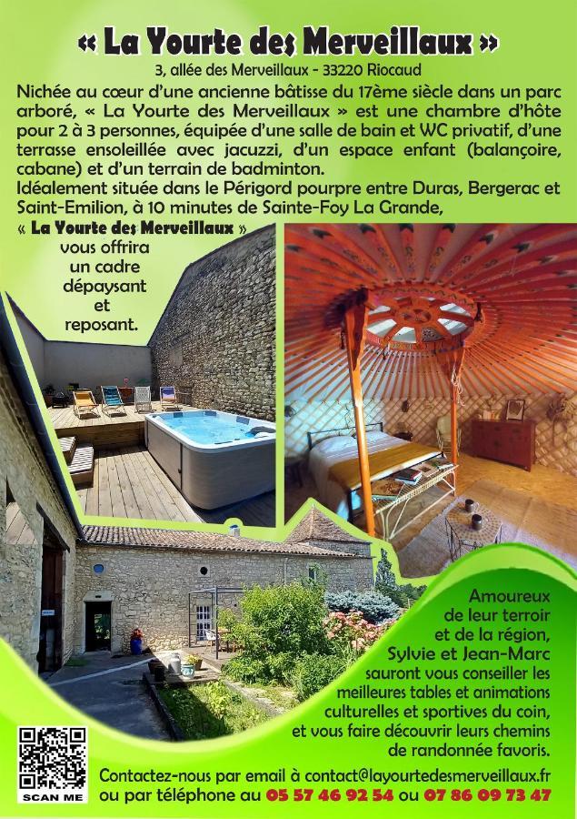 La Yourte Des Merveillaux Riocaud Exteriér fotografie